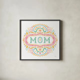 Worlds Best Mom by Melissa Averinos. Shown in a sleek black glass frame for a contemporary gallery look. Available as an archival giclee rolled canvas, fine art paper, or poster print. SKU 59976a.