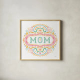 Worlds Best Mom by Melissa Averinos. Shown in a natural wood glass frame for a timeless modern aesthetic. Available as an archival giclee rolled canvas, fine art paper, or poster print. SKU 59976a.