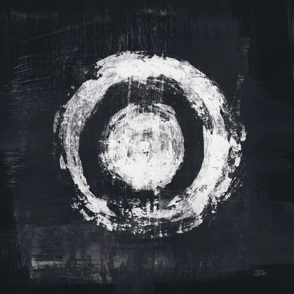 Zen Circle II Black Crop by Melissa Averinos. SKU 54814a. Archival Giclee Fine art print for wall decor.