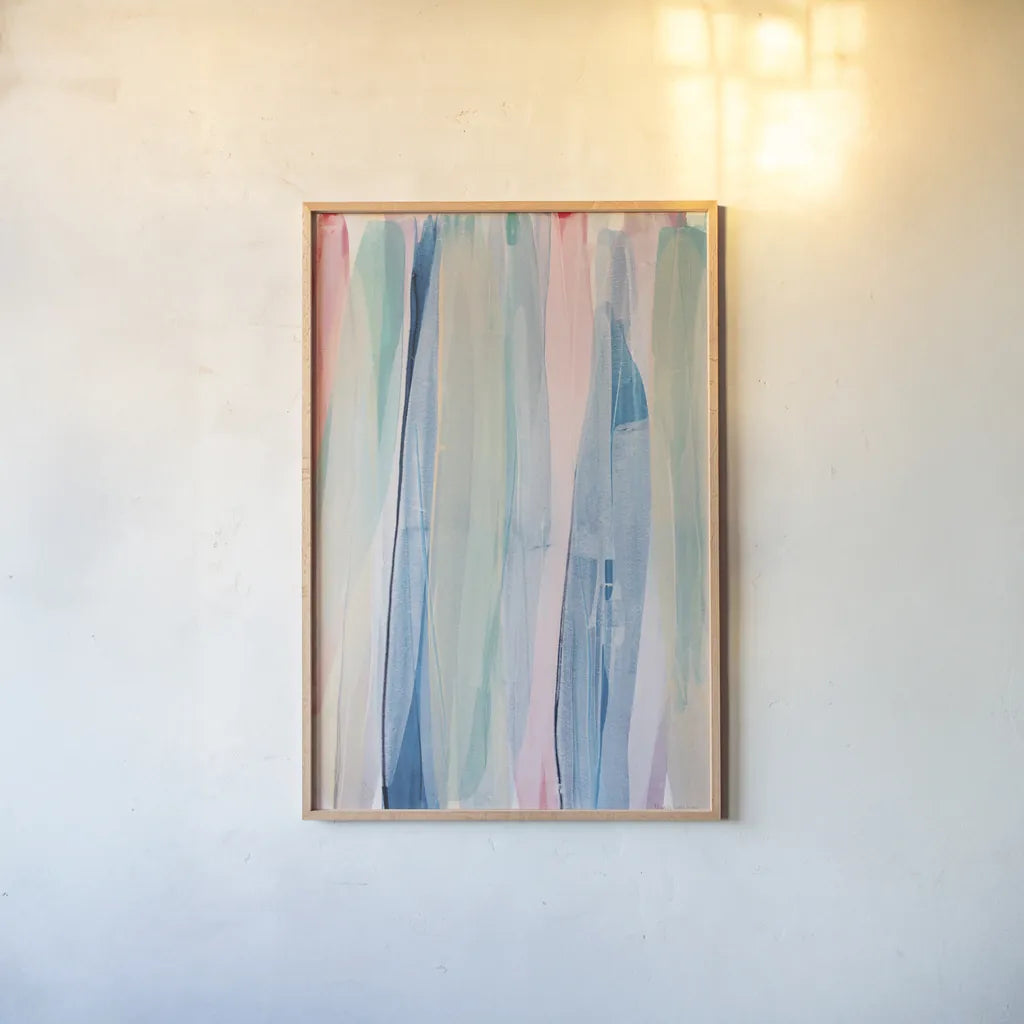 Acapulco II by Mercedes Lopez Charro. shown as a paper print in a natural frame. Available as a archival giclee rolled canvas, fine art paper, or poster print. SKU 101408h.