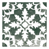 Andalusian Tile II Pine Green by Mercedes Lopez Charro. SKU 70256a. Archival Giclee Fine art print for wall decor.