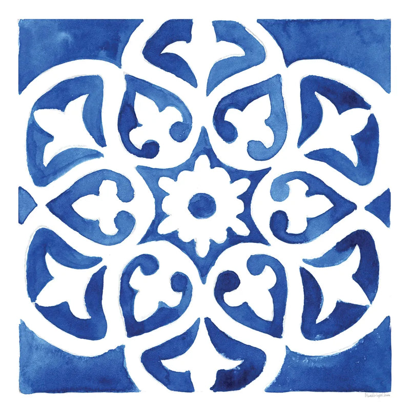 Andalusian Tile IV by Mercedes Lopez Charro. SKU 68808a. Archival Giclee Fine art print for wall decor.