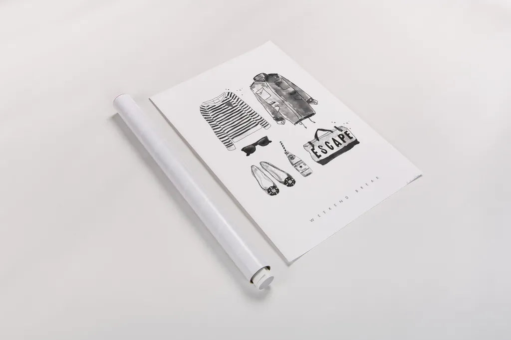 Back to Black II by Mercedes Lopez Charro. shown as a rolled paper print. Available as archival giclee rolled canvas, fine art paper, or poster print. SKU 66608h.