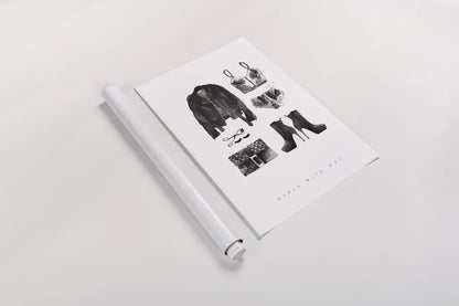 Back to Black III by Mercedes Lopez Charro. shown as a rolled paper print. Available as archival giclee rolled canvas, fine art paper, or poster print. SKU 66609h.