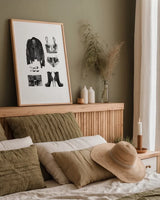 Back to Black III by Mercedes Lopez Charro. shown as a paper print in a natural frame. Available as a archival giclee rolled canvas, fine art paper, or poster print. SKU 66609h.