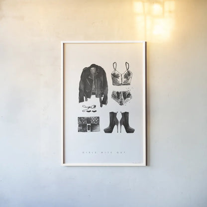 Back to Black III by Mercedes Lopez Charro. shown as a paper print in a white frame. Available as a archival giclee rolled canvas, fine art paper, or poster print. SKU 66609h.