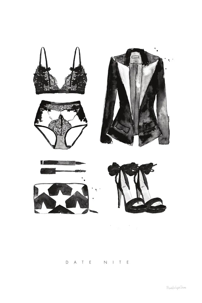 Back to Black IV by Mercedes Lopez Charro. SKU 66610h. Archival Giclee Fine art print for wall decor.