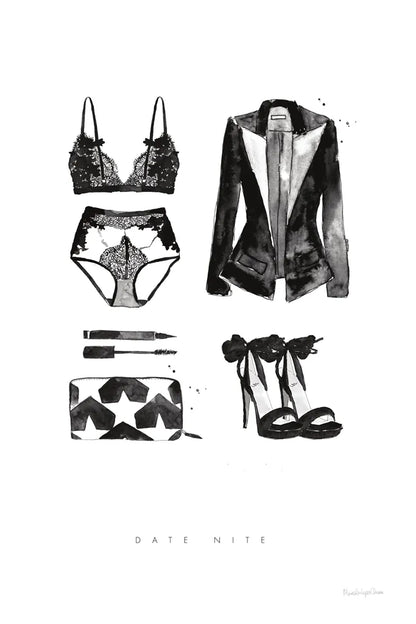 Back to Black IV by Mercedes Lopez Charro. SKU 66610h. Archival Giclee Fine art print for wall decor.