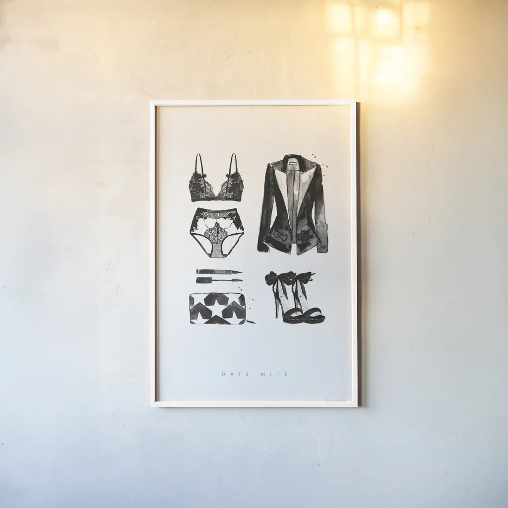 Back to Black IV by Mercedes Lopez Charro. shown as a paper print in a white frame. Available as a archival giclee rolled canvas, fine art paper, or poster print. SKU 66610h.