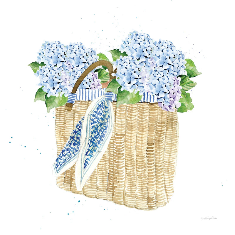 Beach Basket Hydrangea I by Mercedes Lopez Charro