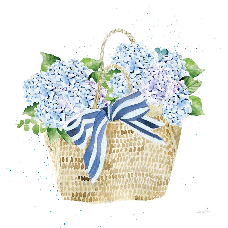 Beach Basket Hydrangea II by Mercedes Lopez Charro