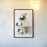 Beach Glam I by Mercedes Lopez Charro. shown as a paper print in a black flame. Available as a archival giclee rolled canvas, fine art paper, or poster print. SKU 68582h.