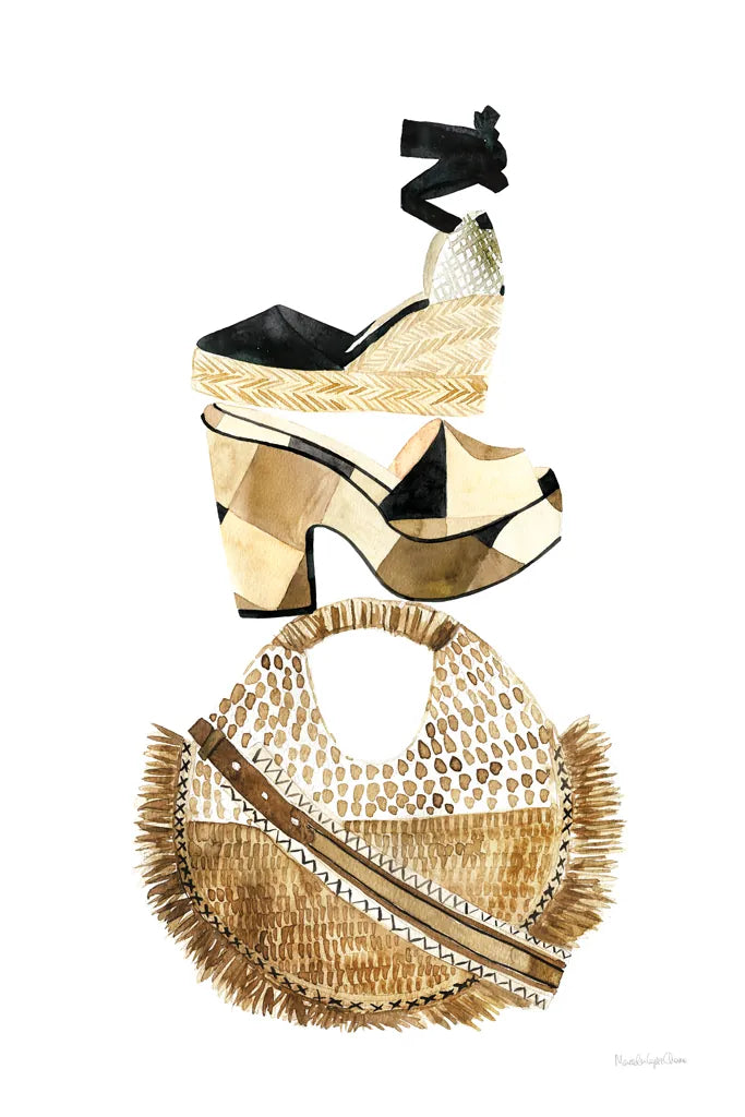 Beach Glam II by Mercedes Lopez Charro. SKU 68583h. Archival Giclee Fine art print for wall decor.