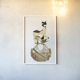 Beach Glam II by Mercedes Lopez Charro. shown as a paper print in a white frame. Available as a archival giclee rolled canvas, fine art paper, or poster print. SKU 68583h.