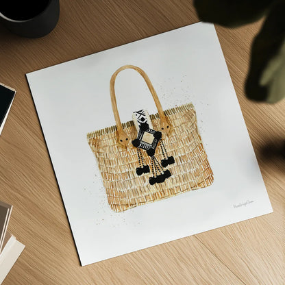 Beach Glam IV No Words by Mercedes Lopez Charro. Shown as a detailed flat fine art print, highlighting archival giclee quality. Available as an archival giclee rolled canvas, fine art paper, or poster print. SKU 68792a.