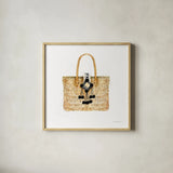 Beach Glam IV No Words by Mercedes Lopez Charro. Shown in a natural wood glass frame for a timeless modern aesthetic. Available as an archival giclee rolled canvas, fine art paper, or poster print. SKU 68792a.