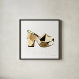 Beach Glam V by Mercedes Lopez Charro. Shown in a sleek black glass frame for a contemporary gallery look. Available as an archival giclee rolled canvas, fine art paper, or poster print. SKU 68586a.