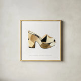 Beach Glam V by Mercedes Lopez Charro. Shown in a natural wood glass frame for a timeless modern aesthetic. Available as an archival giclee rolled canvas, fine art paper, or poster print. SKU 68586a.