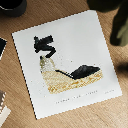 Beach Glam VI by Mercedes Lopez Charro. Shown as a detailed flat fine art print, highlighting archival giclee quality. Available as an archival giclee rolled canvas, fine art paper, or poster print. SKU 68587a.