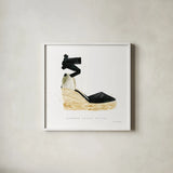 Beach Glam VI by Mercedes Lopez Charro. Shown in a crisp white glass frame for a clean and minimalist style. Available as an archival giclee rolled canvas, fine art paper, or poster print. SKU 68587a.