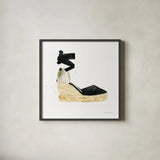 Beach Glam VI No Words by Mercedes Lopez Charro. Shown in a sleek black glass frame for a contemporary gallery look. Available as an archival giclee rolled canvas, fine art paper, or poster print. SKU 68794a.