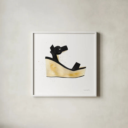 Beach Glam VII No Words by Mercedes Lopez Charro. Shown in a crisp white glass frame for a clean and minimalist style. Available as an archival giclee rolled canvas, fine art paper, or poster print. SKU 68795a.