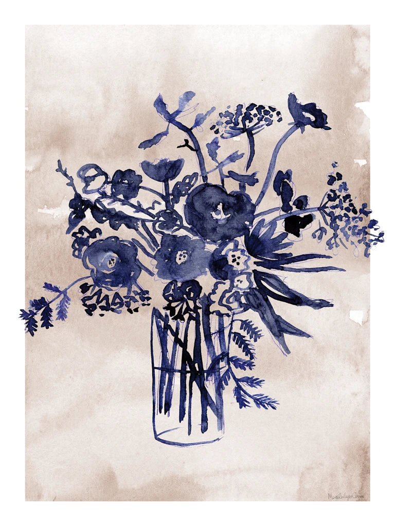 Beautiful Bouquet I Watercolor by Mercedes Lopez Charro