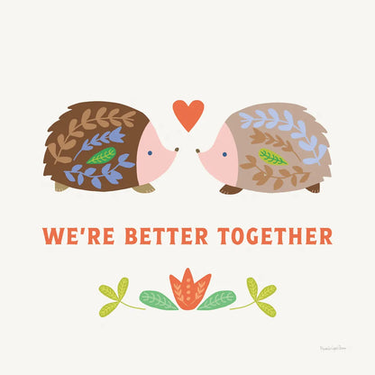 Better Together II by Mercedes Lopez Charro. SKU 83012a. Archival Giclee Fine art print for wall decor.
