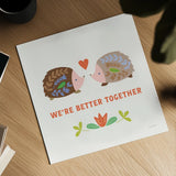 Better Together II by Mercedes Lopez Charro. Shown as a detailed flat fine art print, highlighting archival giclee quality. Available as an archival giclee rolled canvas, fine art paper, or poster print. SKU 83012a.
