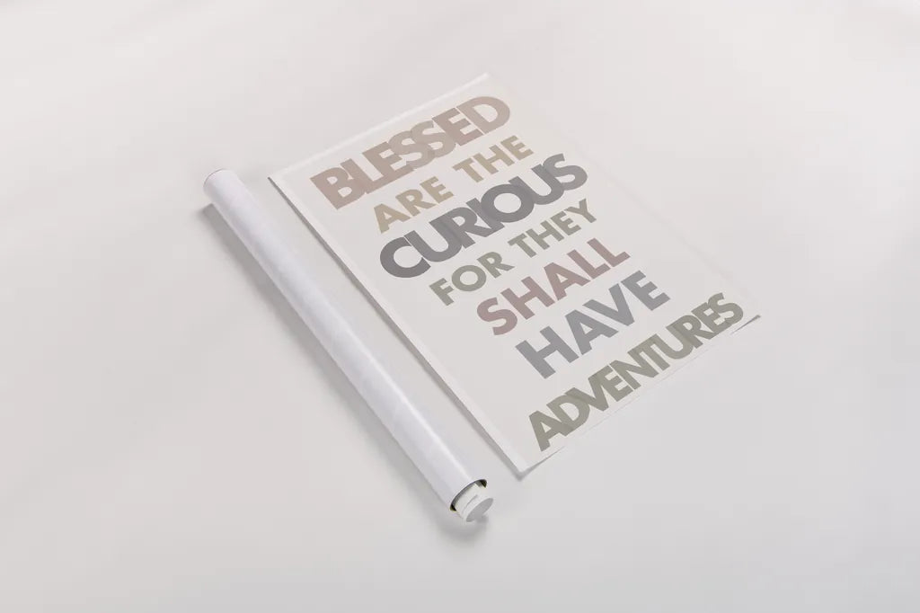 Blessed are the Curious II by Mercedes Lopez Charro. shown as a rolled paper print. Available as archival giclee rolled canvas, fine art paper, or poster print. SKU 77214h.