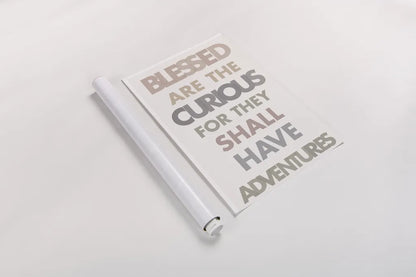 Blessed are the Curious II by Mercedes Lopez Charro. shown as a rolled paper print. Available as archival giclee rolled canvas, fine art paper, or poster print. SKU 77214h.