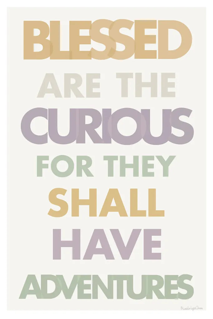 Blessed are the Curious II Pastel by Mercedes Lopez Charro. SKU 82352h. Archival Giclee Fine art print for wall decor.