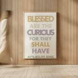 Blessed are the Curious II Pastel by Mercedes Lopez Charro. shown as over sized large wall art. Available as an archival giclee rolled canvas, fine art paper, or poster print. SKU 82352h.