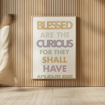 Blessed are the Curious II Pastel by Mercedes Lopez Charro. shown as over sized large wall art. Available as an archival giclee rolled canvas, fine art paper, or poster print. SKU 82352h.
