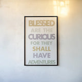 Blessed are the Curious II Pastel by Mercedes Lopez Charro. shown as a paper print in a black flame. Available as a archival giclee rolled canvas, fine art paper, or poster print. SKU 82352h.