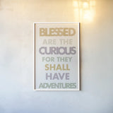 Blessed are the Curious II Pastel by Mercedes Lopez Charro. shown as a paper print in a white frame. Available as a archival giclee rolled canvas, fine art paper, or poster print. SKU 82352h.