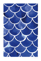 Blue Fish Waves by Mercedes Lopez Charro. SKU 77496h. Archival Giclee Fine art print for wall decor.