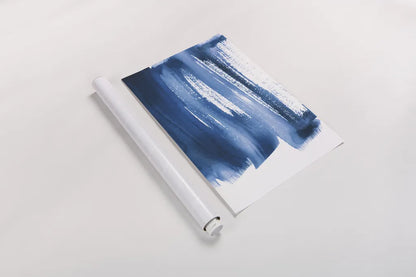 Bold Blue I by Mercedes Lopez Charro. shown as a rolled paper print. Available as archival giclee rolled canvas, fine art paper, or poster print. SKU 64826h.