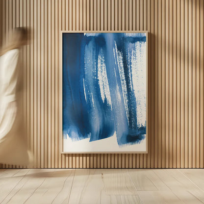 Bold Blue I by Mercedes Lopez Charro. shown as over sized large wall art. Available as an archival giclee rolled canvas, fine art paper, or poster print. SKU 64826h.