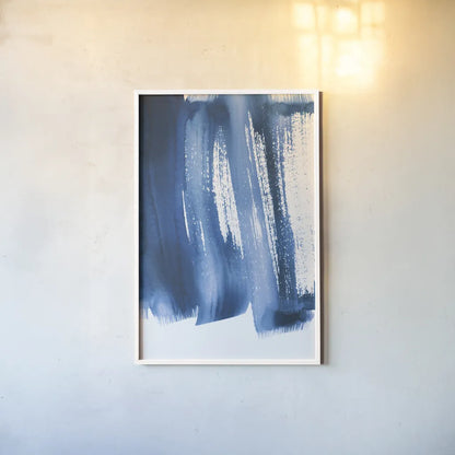 Bold Blue I by Mercedes Lopez Charro. shown as a paper print in a white frame. Available as a archival giclee rolled canvas, fine art paper, or poster print. SKU 64826h.