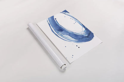 Bold Blue II by Mercedes Lopez Charro. shown as a rolled paper print. Available as archival giclee rolled canvas, fine art paper, or poster print. SKU 64827h.