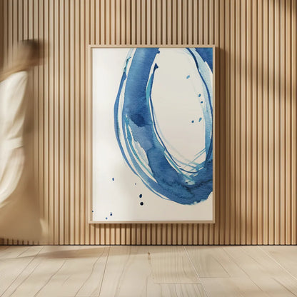 Bold Blue II by Mercedes Lopez Charro. shown as over sized large wall art. Available as an archival giclee rolled canvas, fine art paper, or poster print. SKU 64827h.