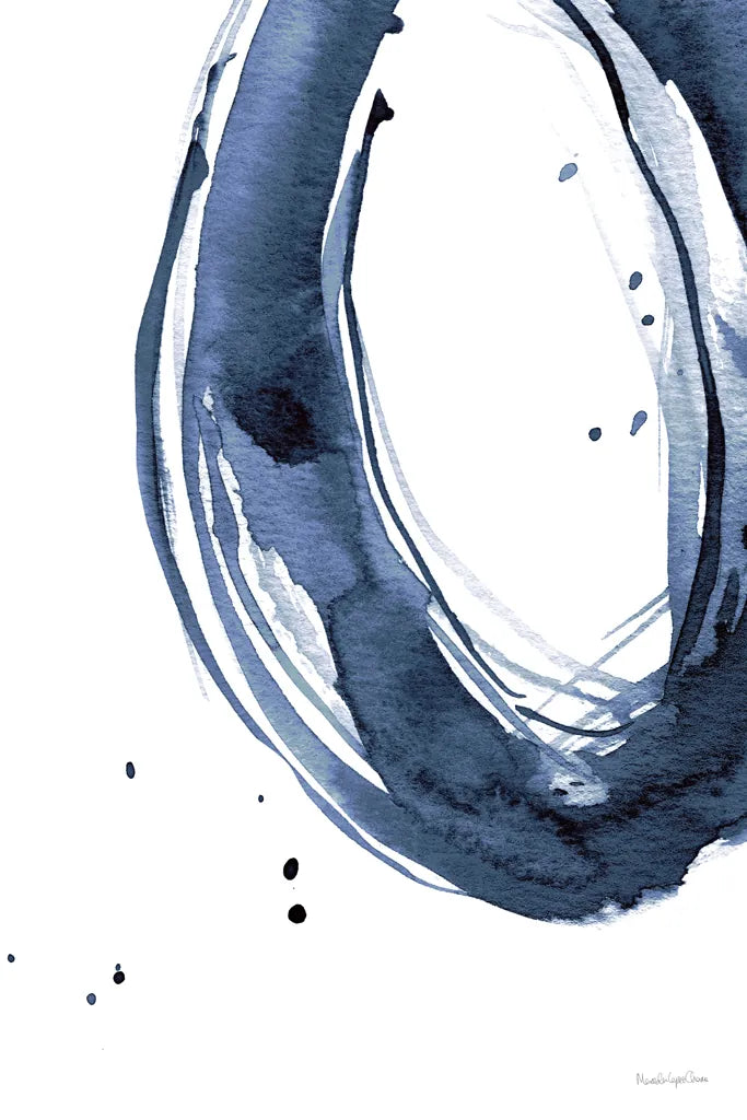 Bold Blue II Dark by Mercedes Lopez Charro. SKU 90111h. Archival Giclee Fine art print for wall decor.