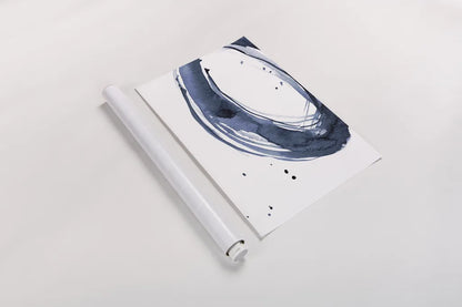 Bold Blue II Dark by Mercedes Lopez Charro. shown as a rolled paper print. Available as archival giclee rolled canvas, fine art paper, or poster print. SKU 90111h.