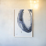 Bold Blue II Dark by Mercedes Lopez Charro. shown as a paper print in a white frame. Available as a archival giclee rolled canvas, fine art paper, or poster print. SKU 90111h.