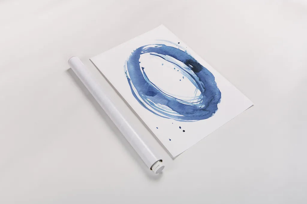 Bold Blue III by Mercedes Lopez Charro. shown as a rolled paper print. Available as archival giclee rolled canvas, fine art paper, or poster print. SKU 64828h.