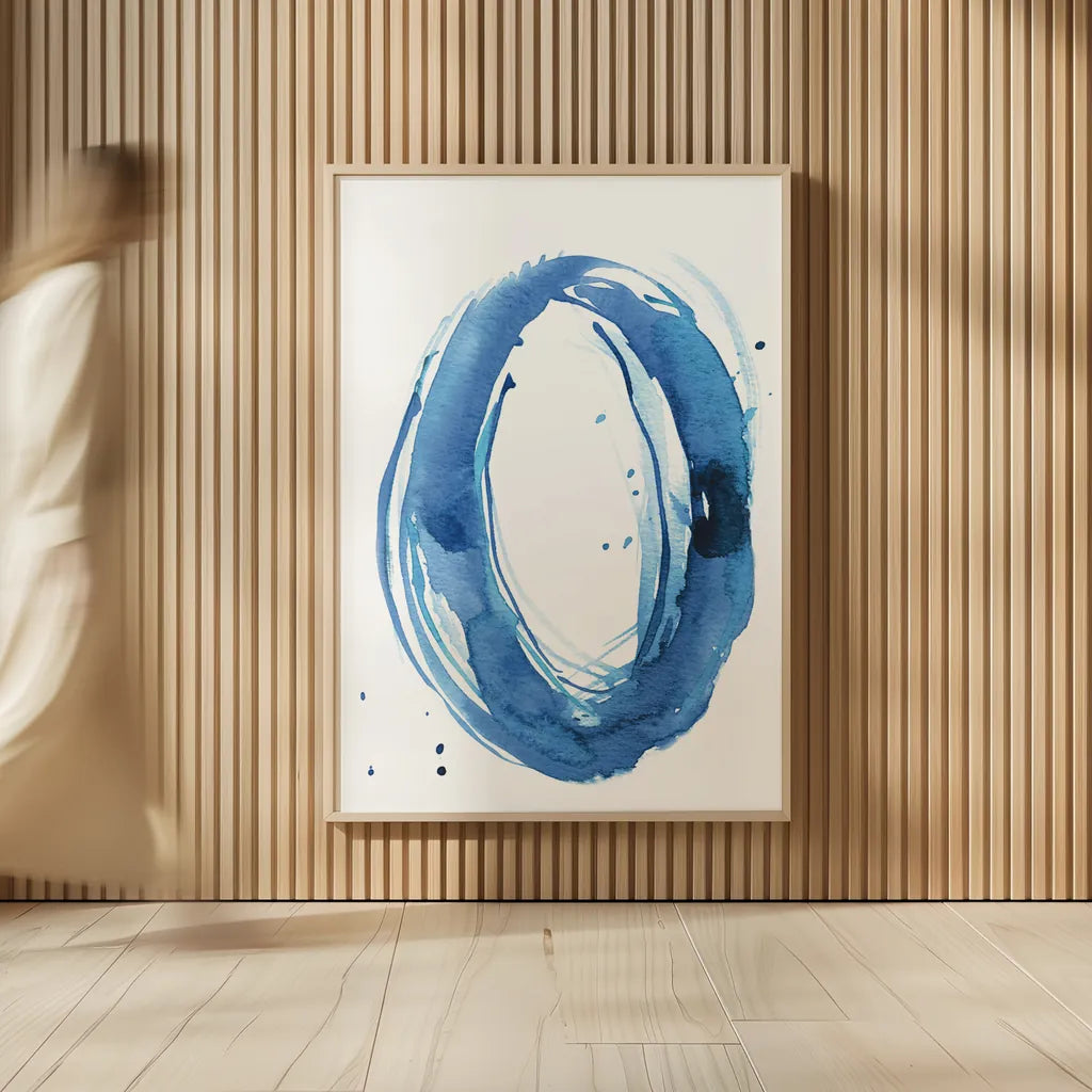 Bold Blue III by Mercedes Lopez Charro. shown as over sized large wall art. Available as an archival giclee rolled canvas, fine art paper, or poster print. SKU 64828h.