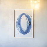 Bold Blue III by Mercedes Lopez Charro. shown as a paper print in a white frame. Available as a archival giclee rolled canvas, fine art paper, or poster print. SKU 64828h.