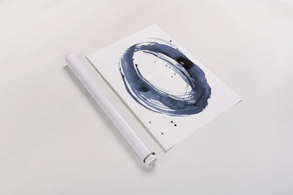 Bold Blue III Dark by Mercedes Lopez Charro. shown as a rolled paper print. Available as archival giclee rolled canvas, fine art paper, or poster print. SKU 90112h.