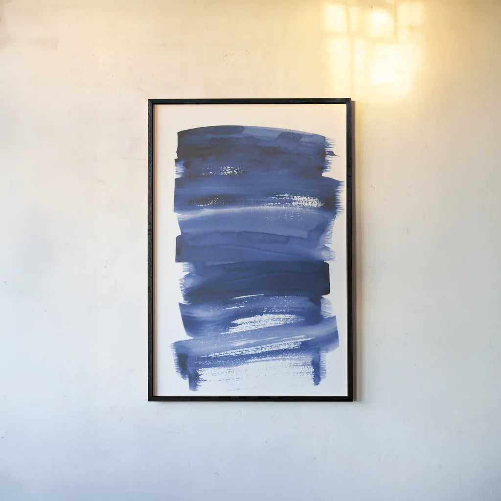 Bold Blue IV by Mercedes Lopez Charro. shown as a paper print in a black flame. Available as a archival giclee rolled canvas, fine art paper, or poster print. SKU 64829h.